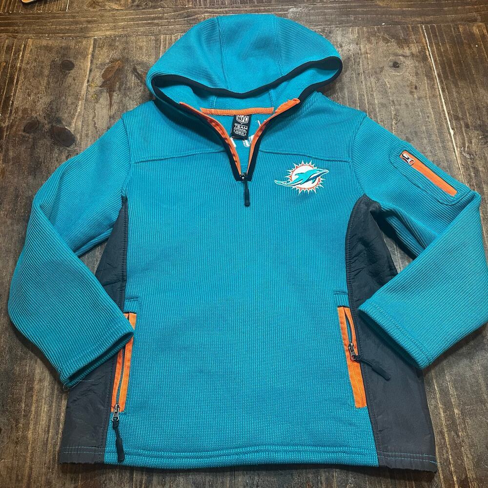 NFL Miami Dolphins Hooded Pull Over sz M (10-12)